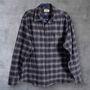 Huckberry Taylor Stitch Yosemite Flannel Shirt Mens XXL 46 Plaid Organic Cotton